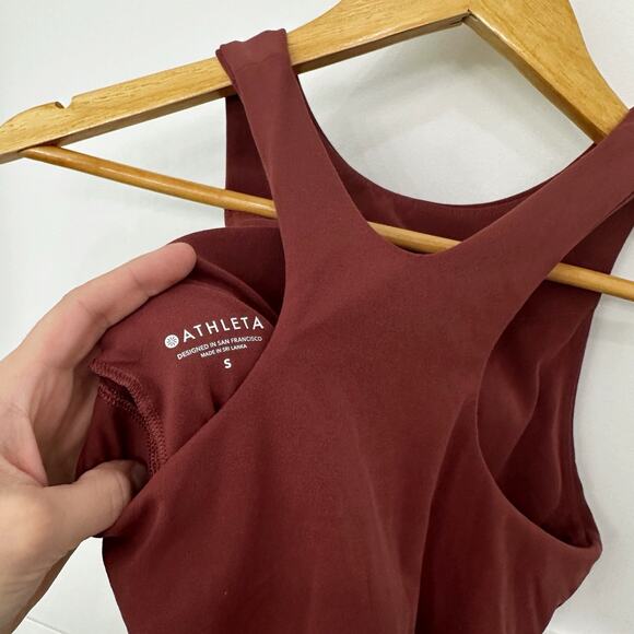 Women’s Athleta Conscious Crop Bra Top Burgundy Gray Lot Of Two Small S - Picture 7 of 11